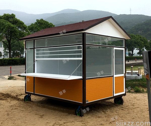 海滩旅游区售货车 移动售货亭 个性户外商亭